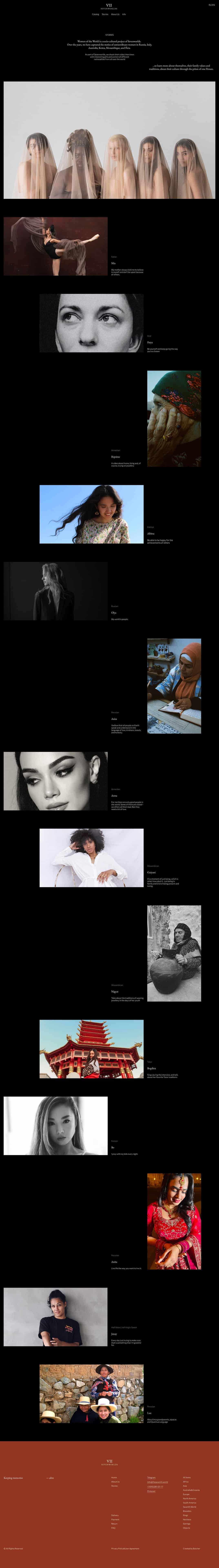 A vertical collage of fashion and portrait photography arranged in a grid on a black background, featuring diverse models in various outfits and settings.